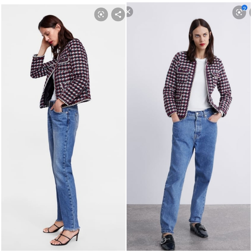 Zara Woven Blazer - Picture 3 of 7